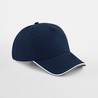 Cap - MOD. B25c:French Navy, 100% cotton, White, One Size